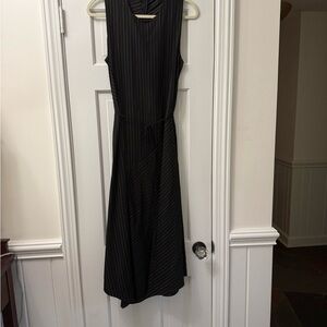Vince Black Striped Sleeveless Dress sz M